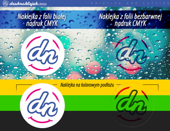 Nadruk CMYK na foli bezbarwnej